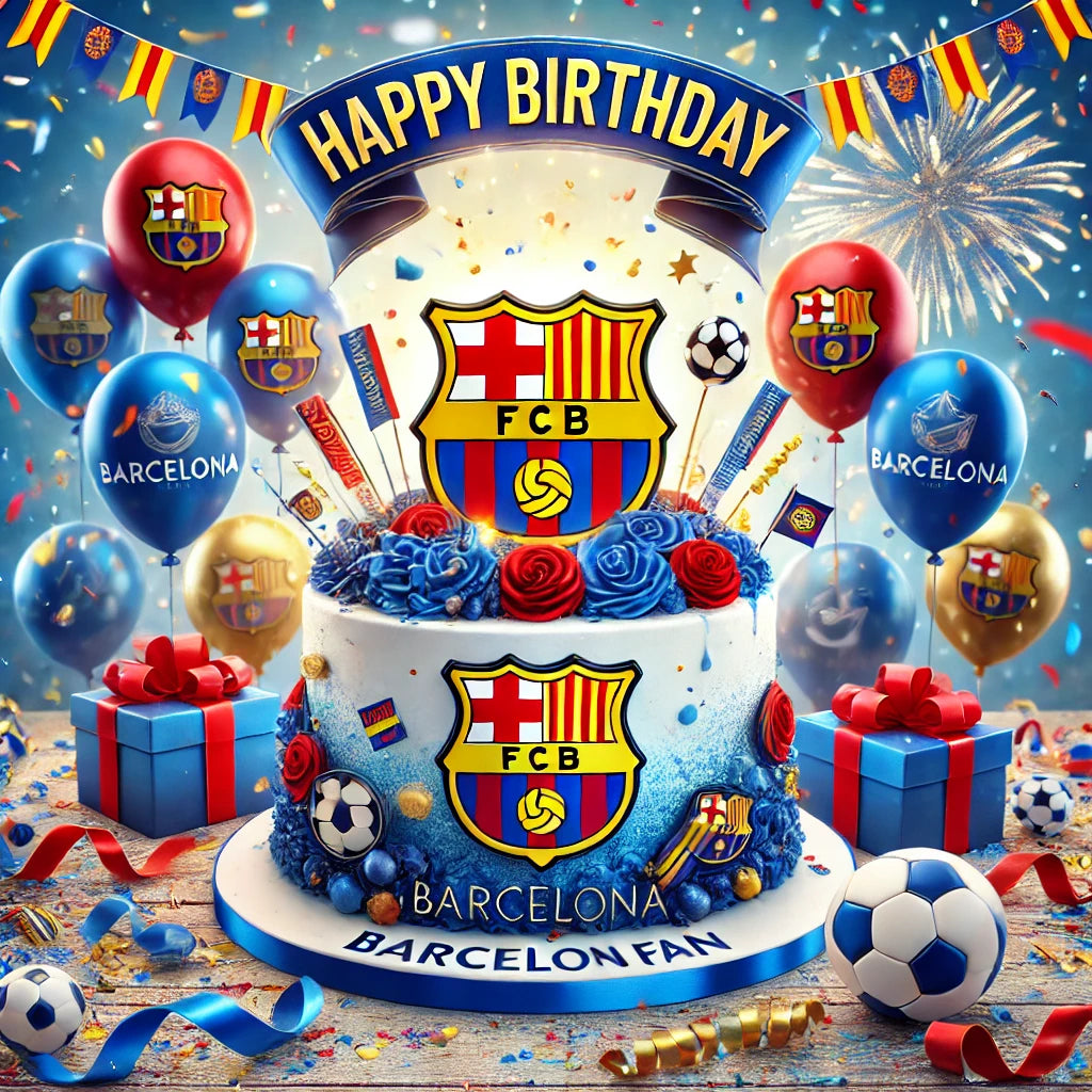 Happy Birthday FC Barcelona Football Fan Video Card