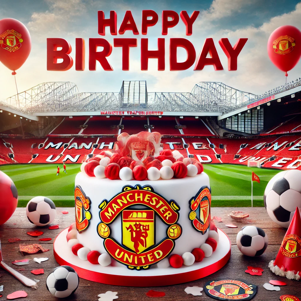 Football Happy Birthday Manchester United Fan Video Card