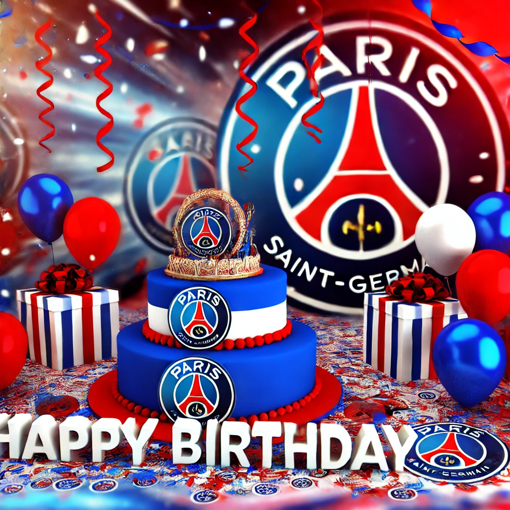 Football Happy Birthday Paris Saint-Germain Fan Video Card