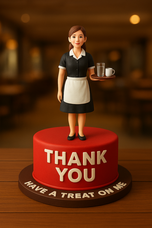 Send a Thank You Video Message to Your Waitress – Have a Treat on Me – Digital Greeting Video for WhatsApp & Messenger