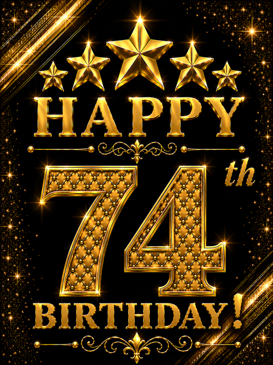 Happy 74th Birthday – Birthday Video Message for WhatsApp