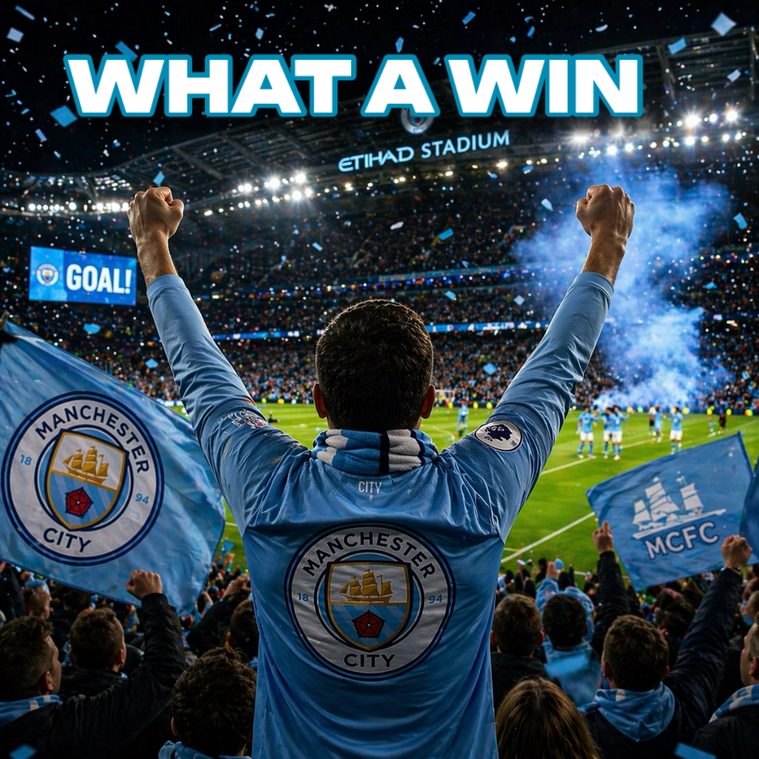 Great Win Manchester City Fan – Football Celebration Video to Share on WhatsApp