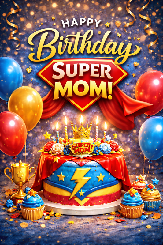 Happy Birthday Super Mom – Send a Video Message via WhatsApp