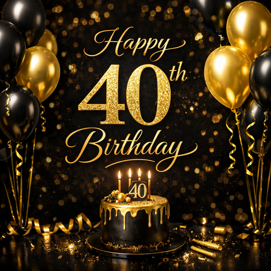 Happy 40th Birthday Video Card – Send a Personal Video Message Instantly via WhatsApp