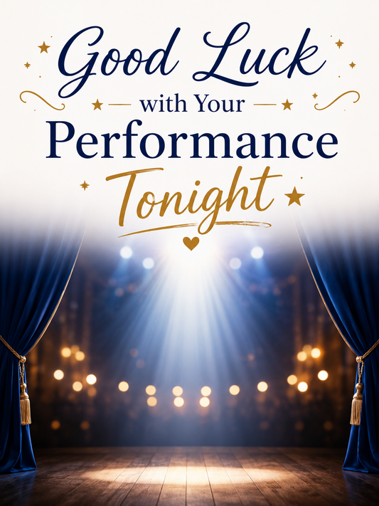 Good Luck with Your Performance Tonight – Encouragement Video Message for WhatsApp