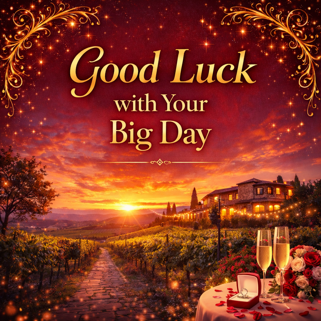 Good Luck with Your Big Day – Elegant Celebration Video Message for WhatsApp