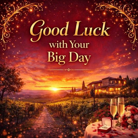 Good Luck with Your Big Day – Elegant Celebration Video Message for WhatsApp