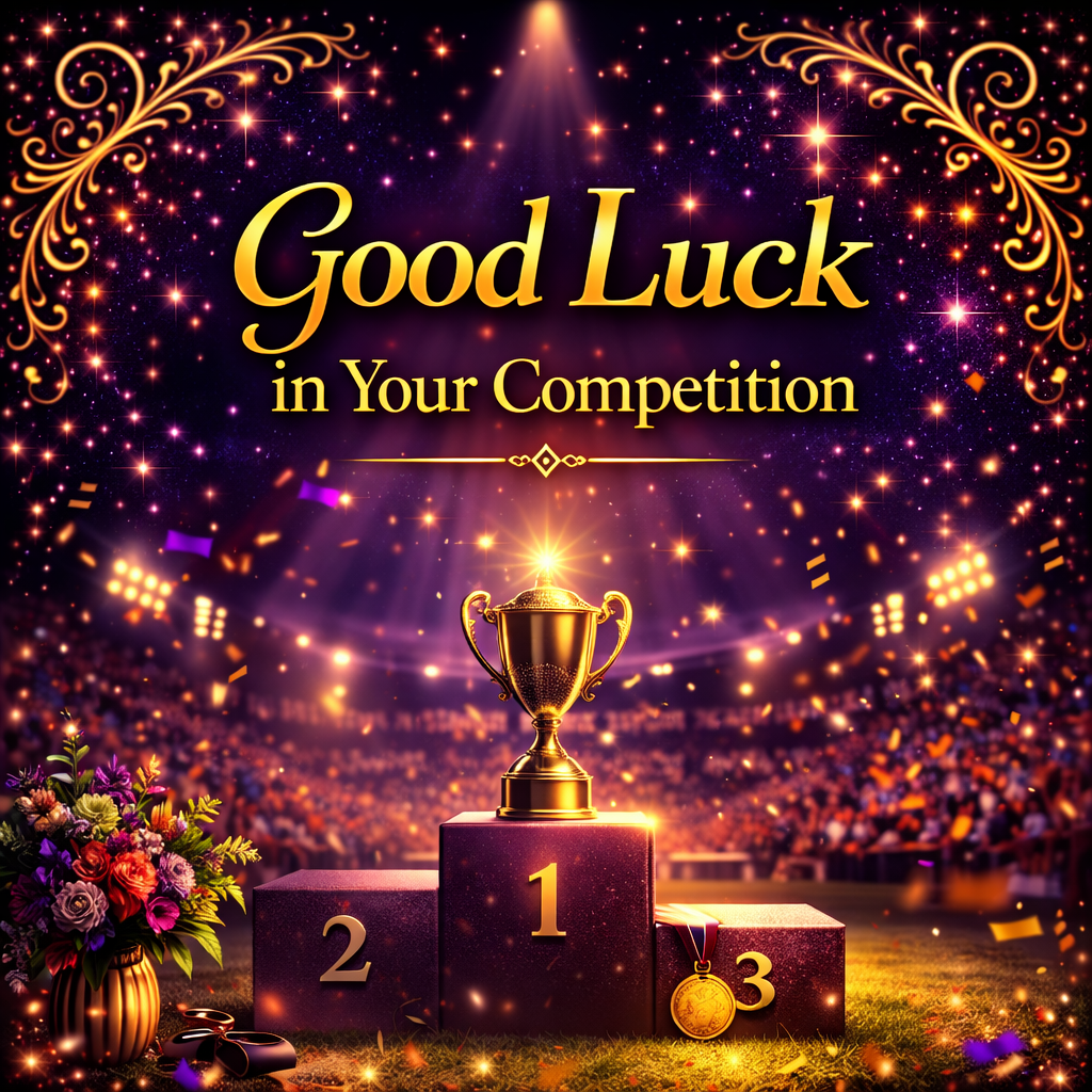 Good Luck in Your Competition Encouragement Video Message to Share on WhatsApp