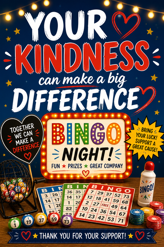 Charity Bingo Night Fundraiser – Promote Your Event with a Video Message