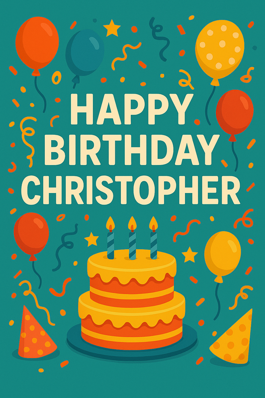 Happy Birthday Christopher – Heartfelt and Eco-Friendly Digital Video Card