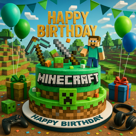 1    Happy Birthday Minecraft Fan – Pixel-Perfect Video Card to send instantly
