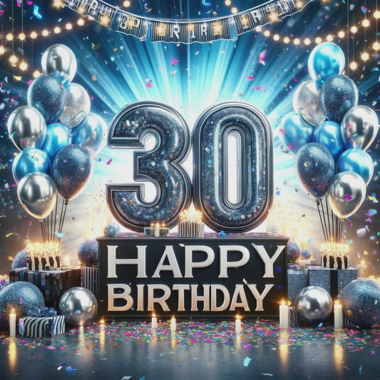 Happy 30th Birthday Video Greeting – Digital Milestone Card for WhatsApp & Messenger