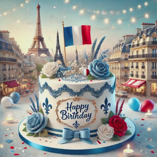 France Happy Birthday to a True Patriot – Digital Video Greeting Card for WhatsApp & Messenger