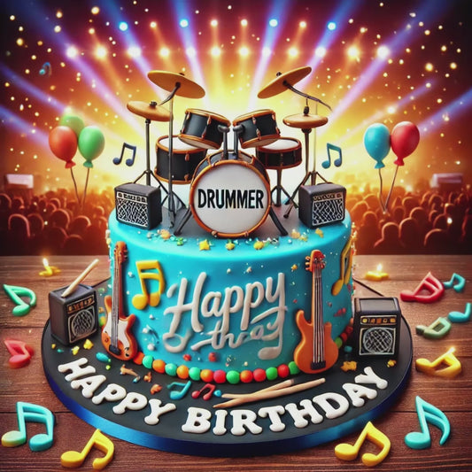 Happy Birthday Drum Fan – Digital Video Greeting Card for WhatsApp & Messenger (Ultimate Drummer Edition)