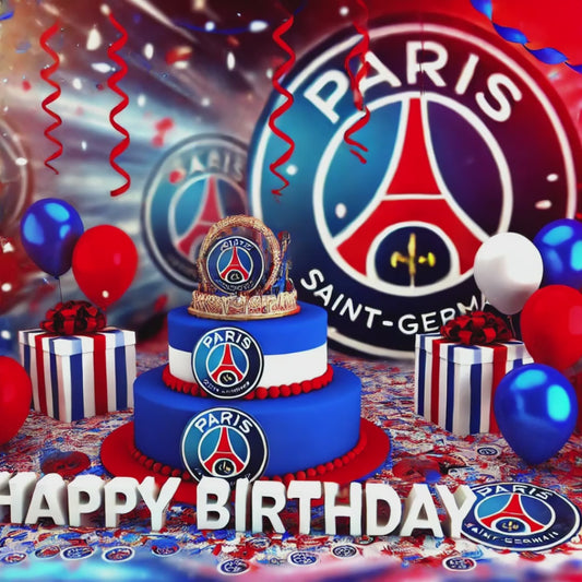 Football Happy Birthday Paris Saint-Germain Fan Video Card