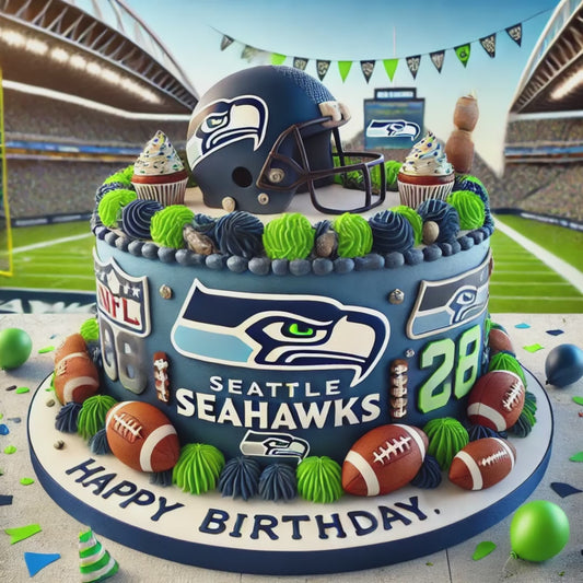 American Football Happy Birthday Seattle Seahawks Supporter Video Card