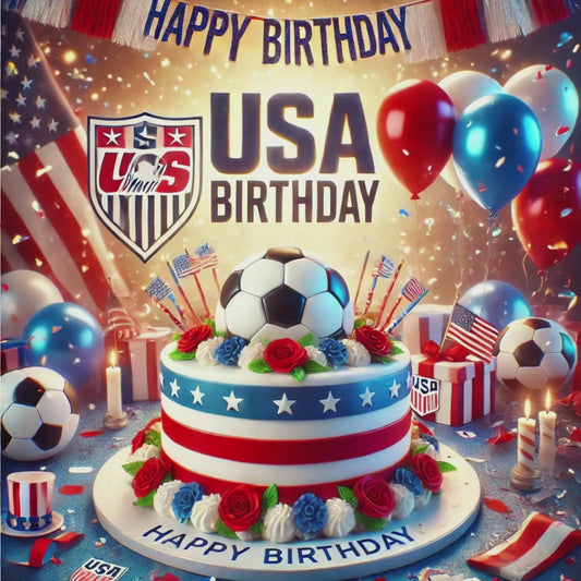 Football Happy Birthday USA Soccer Fan Video Card