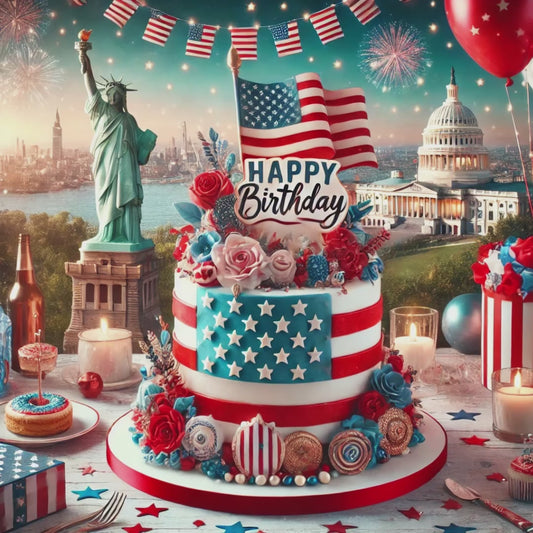 USA Happy Birthday to a True Patriot – Digital Video Greeting Card for WhatsApp & Messenger